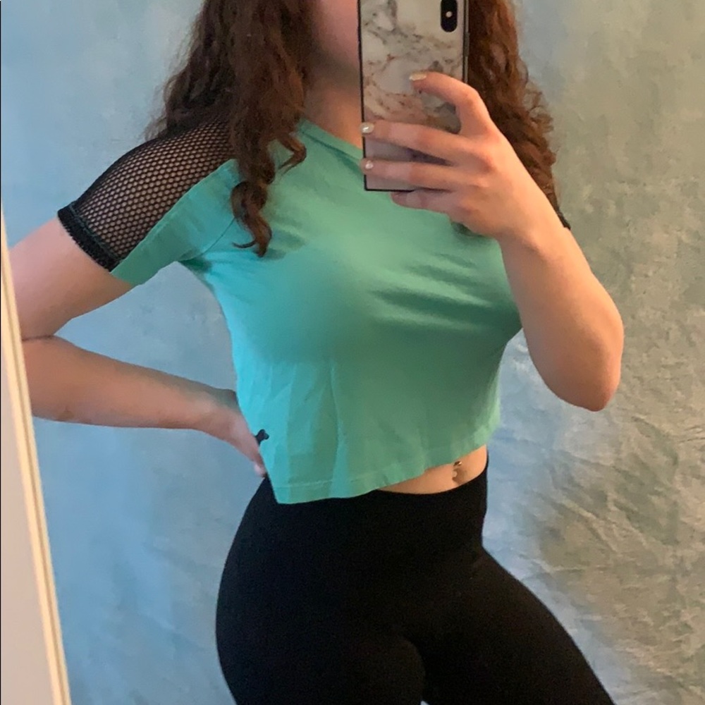 Pink, XS, crop top